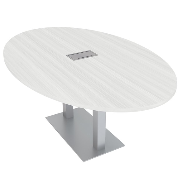 45.25 in W, 84 in L, 29 in H, Engineered Wood Top, White